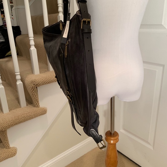 🛑 SOLD 🛑 NWT, dark, slate grey leather bag - Picture 3 of 8